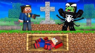 JJ Spiderman Buried Alive by Mikey Venom in Minecraft - Maizen