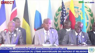 COMMEMORATION DU 27EME ANNIVERSAIRE DES NRU, ORGANISATION MONDIALE.