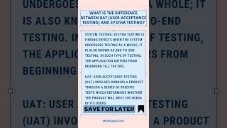 user acceptance testing and system testing #shorts #youtube #ytshorts #testing #softwaretesting
