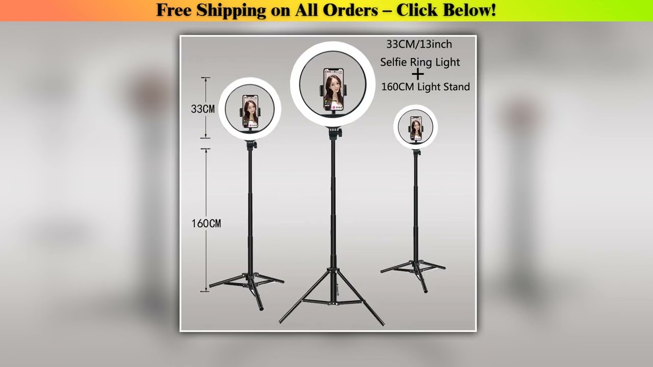 26 33CM Video Lights Dimmable Light Selfie LED Ring Light USB Ring Lighting Lamp With Tripod Stand