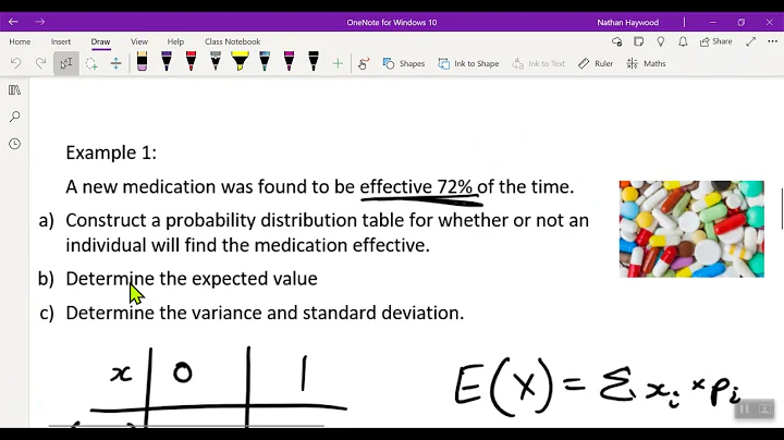 Variance and Standard Deviation on TI nspire calculator (Bernoulli Example)