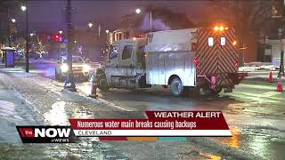 Numerous water main breaks cause backups