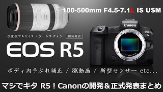 [ Canon ] マジでキタ！EOS R5と9本のレンズ（エクステンダー含む）を開発発表、さらに便利ズームとkiss X10iも！[ RFマウント ]
