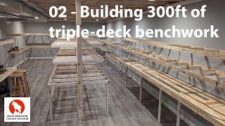 02  Initial benchwork  300ft Nscale tripledeck layout