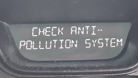 Renault Trafic Check Anti Pollution System Fault