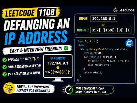 LeetCode 1108: Defanging an IP Address Explained