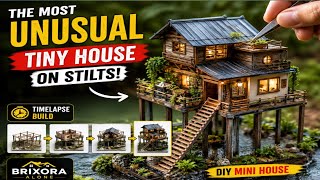 The Most Unusual Tiny House Ever Built On Stilts Miniature Construction Timelapse Diy Mini House