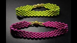 Superduo Delight Hot Pink Bracelet Part 2