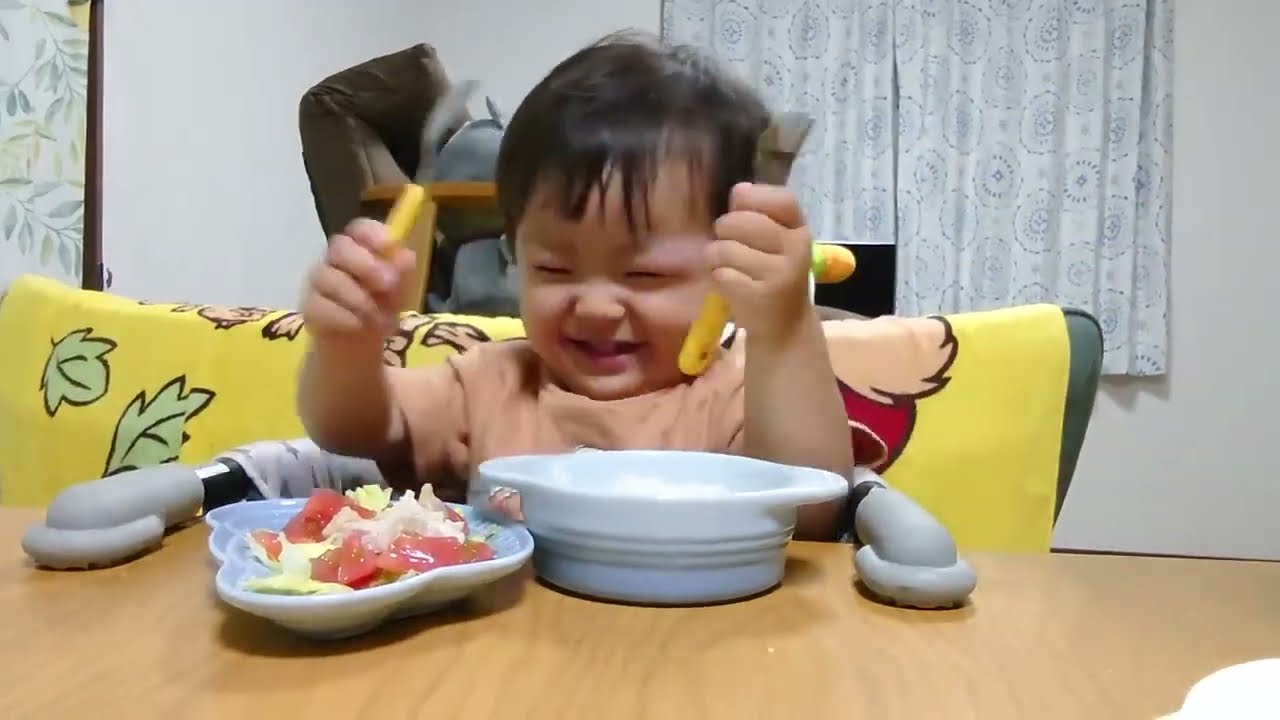 🍒Steamed chicken and cabbage 🐤 Rice 🍚 Miso soup 👶 ♥🍒蒸し鶏とキャベツ🐤ご飯🍚味噌汁👶♥