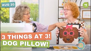 Sew Adorable Dog Pillow Project - Three Things at Three!!!