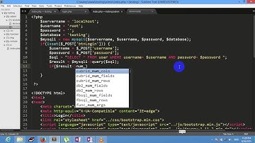 PHP tutorial - how to login username and password by php code part 7