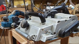 【電気カンナの使い方、凹凸加工編】How to use an electric planer, uneven machining edition. makita KP312 KP181