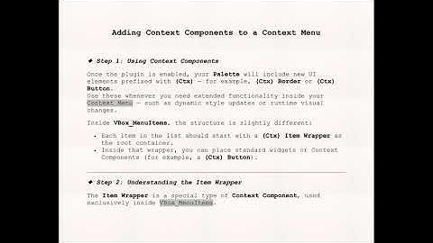 Smart Context Menu – Items – Adding Context Components ✅