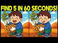 Can You Spot 5 Differences in 90 Seconds? | Brain Test Puzzle