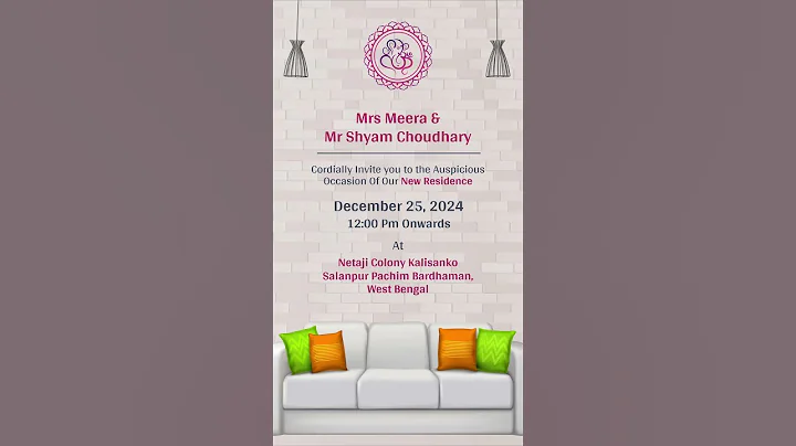 Keys to Happiness House Warming Invitation Video #shorts #grahpravesh #housewarming #ytshorts