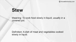 Stew Meaning