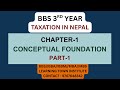 BBS 3RD YEAR//CHAPTER-1//CONCEPTUAL FOUNDATION//PART-1//TAXATION IN NEPAL