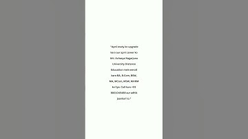 Acharya nagarjuna University Distance Education 2023: Flexibility and Convenient #shorts #viral #anu