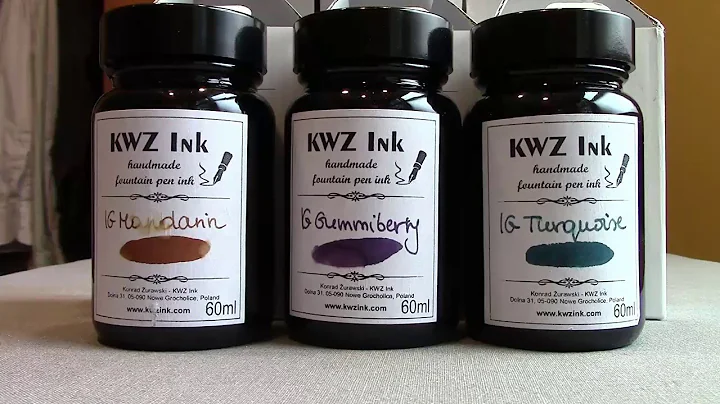 KWZ 3 Iron Gall Inks - Gummiberry, Mandarin & Turquiose
