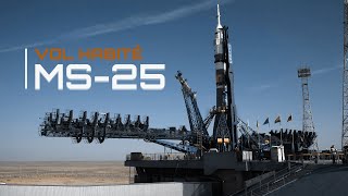 🔴 EN DIRECT LANCEMENT SOYOUZ MS-25 VOL HABITÉ COSMONAUTES RUSSES VERS L'ISS (Lancement spatial )