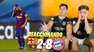 HINCHAS DEL BARÇA REACCIONAN AL BARÇA 2  8 BAYERN MUNICH *humillados de por vida...*