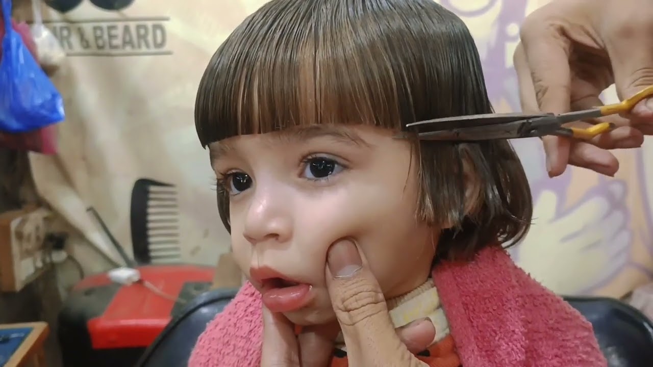 How Tow Haircut baby cut Hairstyle Cutting baby viral video girl cut chopper cutting 