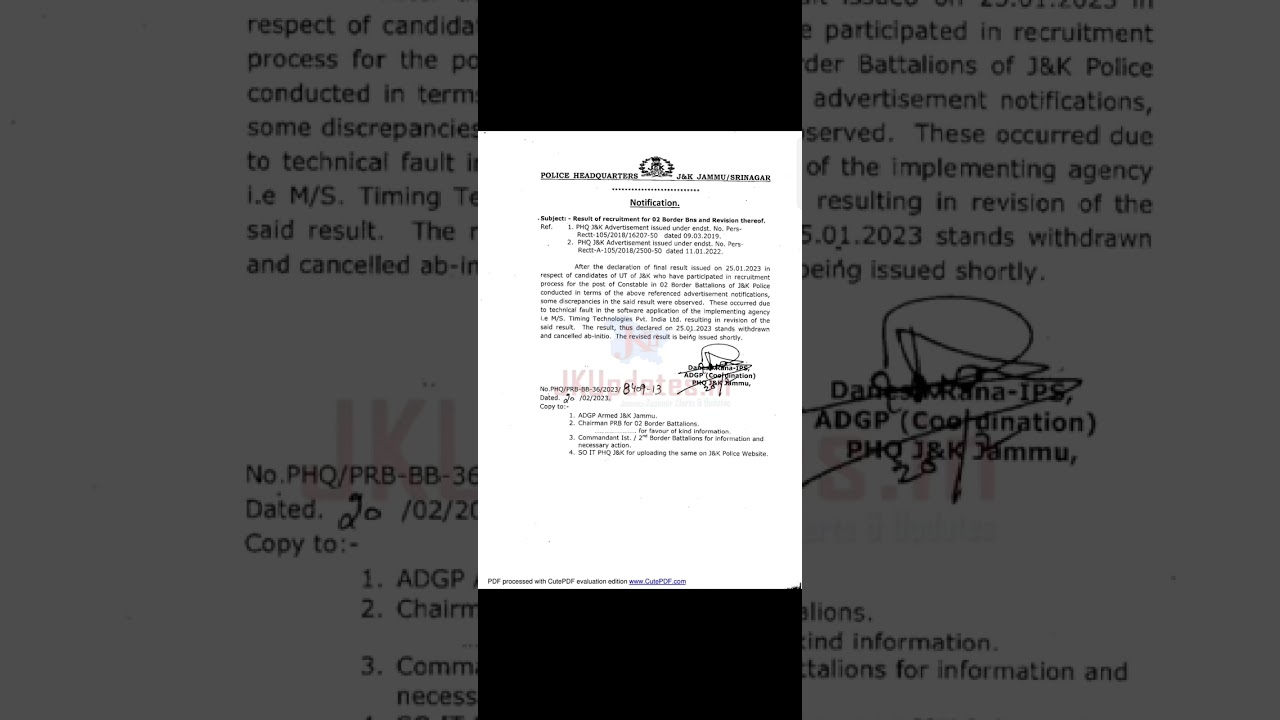 JKP Border Battalion Result Truth | Technical Fault | Result Kab Ayega?? Check Video | Job Dot Com