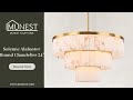 🔧How to Install the Solenne Alabaster Round Chandelier | MUNEST Installation Guide