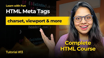 Meta Tags in HTML 🔥| HTML Tutorial for Beginners #13