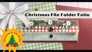 🎄File Folder Christmas Folio Tutorial  Christmas in July (Giveaway Ended)