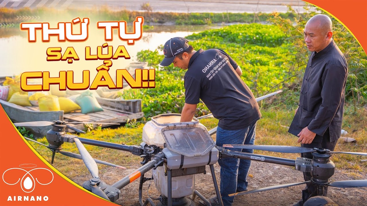 Sạ lúa bằng máy bay xịt thuốc DJI T40: HƯỚNG DẪN CƠ BẢN - YouTube