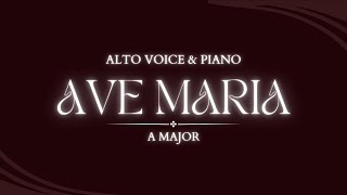 ☆ Ave Maria Franz Schubert [A] in A major • Alto / Contralto voice music sheet with piano