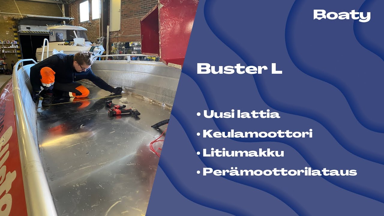 Buster L: Lattian vaihto, keulamoottorin ja latausjärjestelmän asennus