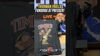 Keith Thurman TROLLS Fundora at presser with KO Gift!
Keith Thurman TROLLS Fundora at presser with KO Gift! Keith Thurman TROLLS Fundora at presser with KO Gift!