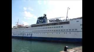 The Africa Mercy arriving in Tamatave, Madagascar