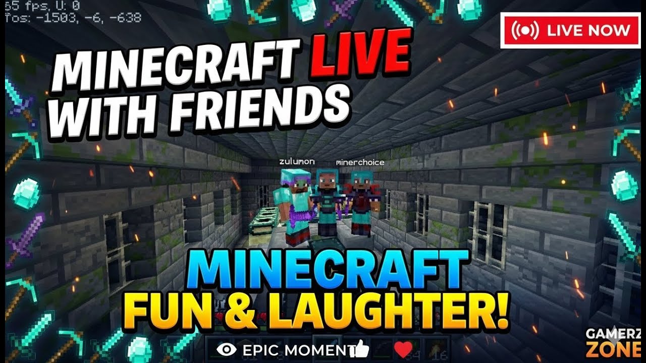 Minecraft Live with my Friends - YouTube