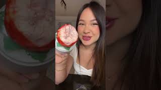Eating more fruit ice cream! Trying the strawberry #fruiticecream #icecream #viralfoods
