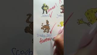 Grading classic cartoon characters quiz #quiz #cartoons #asmr #teacher #school