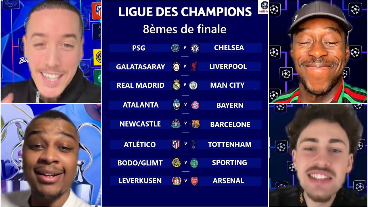 🚨😱LES RÉACTIONS : TIRAGE LDC 😭 (PSG, RÉAL MADRID ET BARCELONE 🔥🔥)