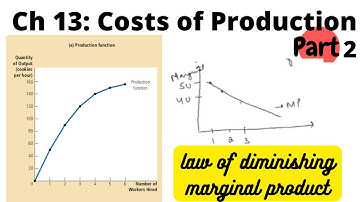 Production Function | Law of Diminishing Marginal Product| Eco(H) Sem 1 Microeconomics |Ch 13 Part 2