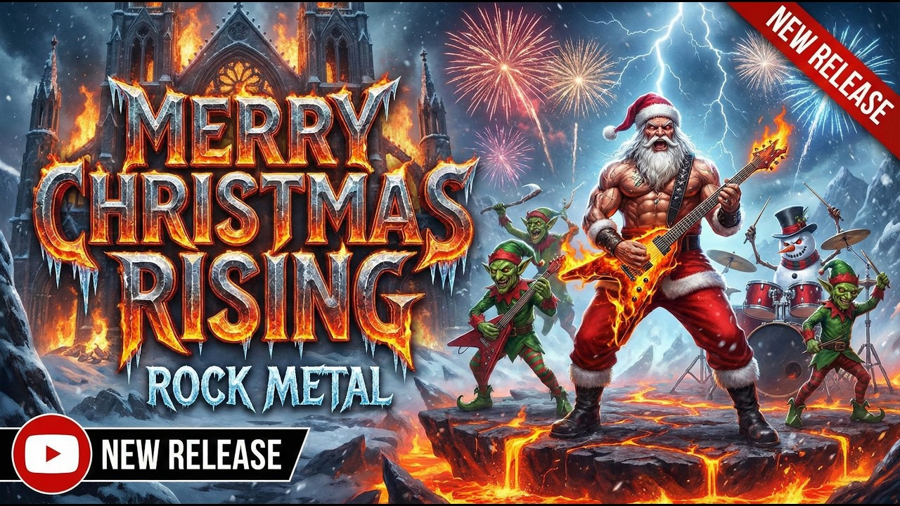 🎸 Merry Christmas Rising | Rock Metal Christmas Song | Epic Holiday Anthem