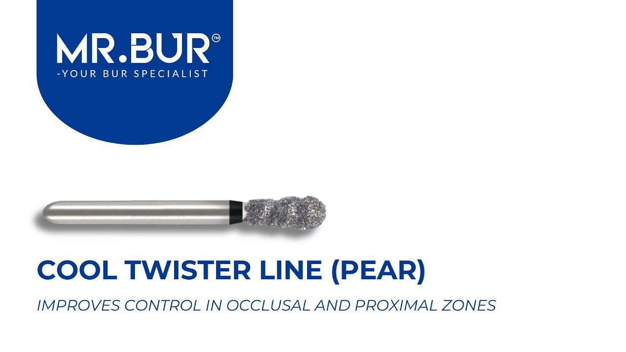 Cool Twister Line Pear Super Coarse Diamond Bur FG | MR.BUR