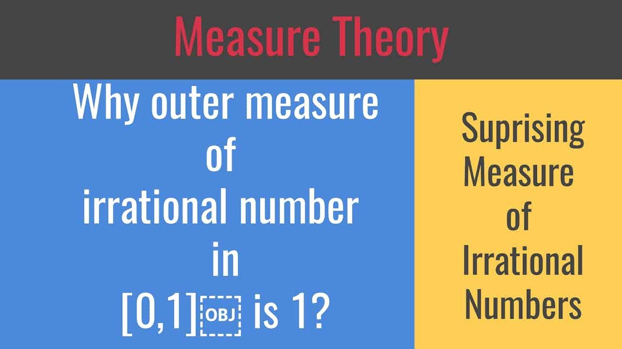 Why is the outer measure of irrational numbers in [0, 1] is 1? Surprising measure of irrational no.