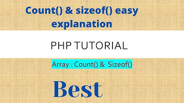 PHP Array: Count() & Sizeof()  functions #php