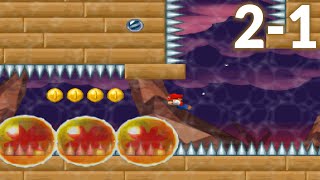 [NSMB3 - v4.0 Demo 2022] Course 2-1 (101% Walkthrough)