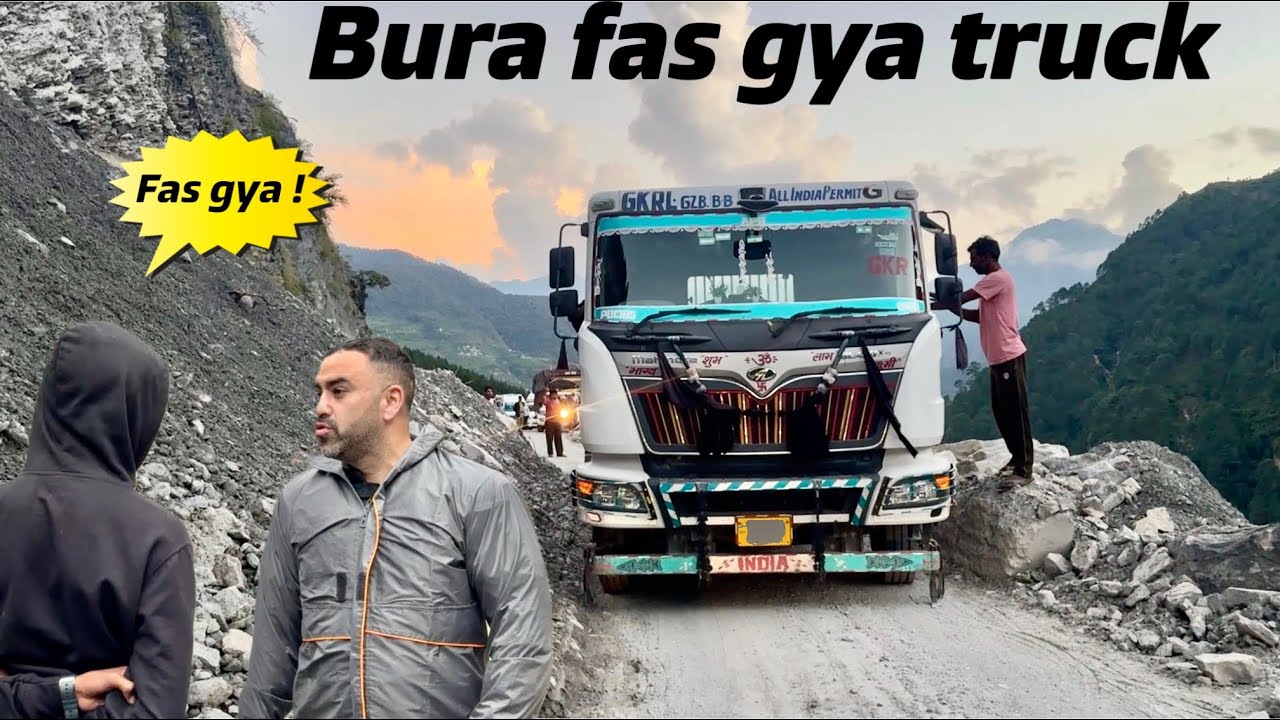 Landslide mai Truck Bura fas gya | Badrinath Temple |  769