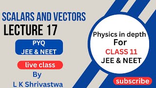 PYQ || JEE and NEET || Scalar and Vector || lecture 17