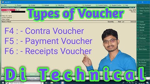 Types of Voucher | Tally ERP9 | Billing key | Vouchers