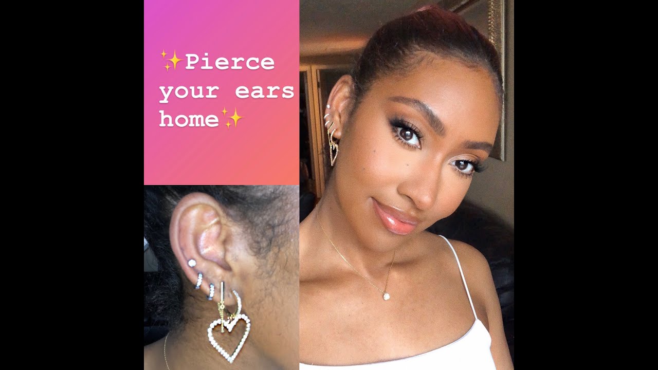 How to pierce your ear at home (painless!) YouTube