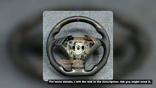 Carbon Fiber Leather Steering Wheel Replacement Fit For BMW E60 E61 5 Series 2003-2010